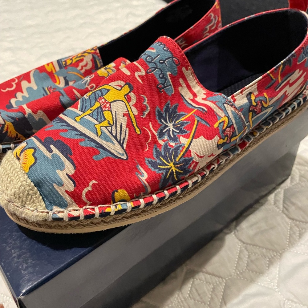Polo by Ralph Lauren Red and Blue Loafers Slip-Ons